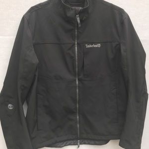 - Timberland Sz L Jacket Black on Black Embroidered